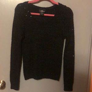 Juniors Black Sparkling Sweater